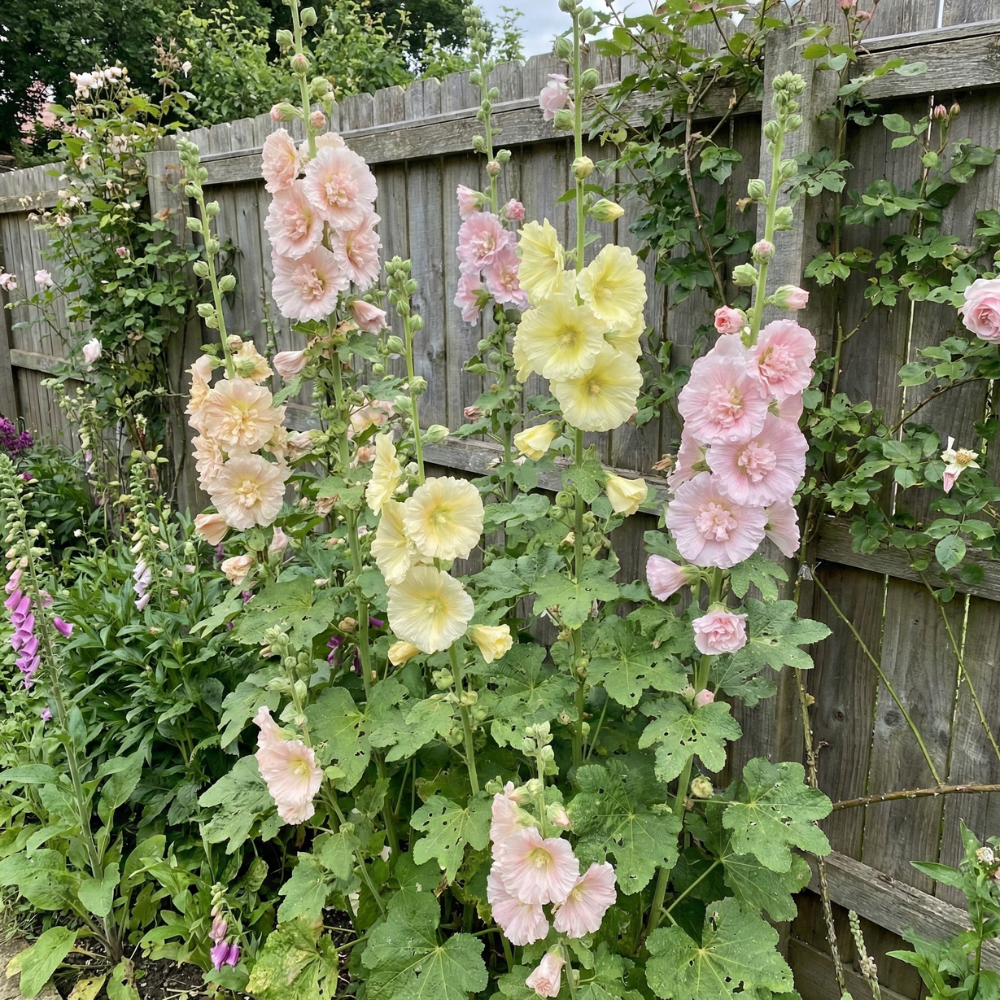 Chater’s Double Hollyhock Seeds – Alcea rosea Heirloom Tall Flower (250 Seeds)