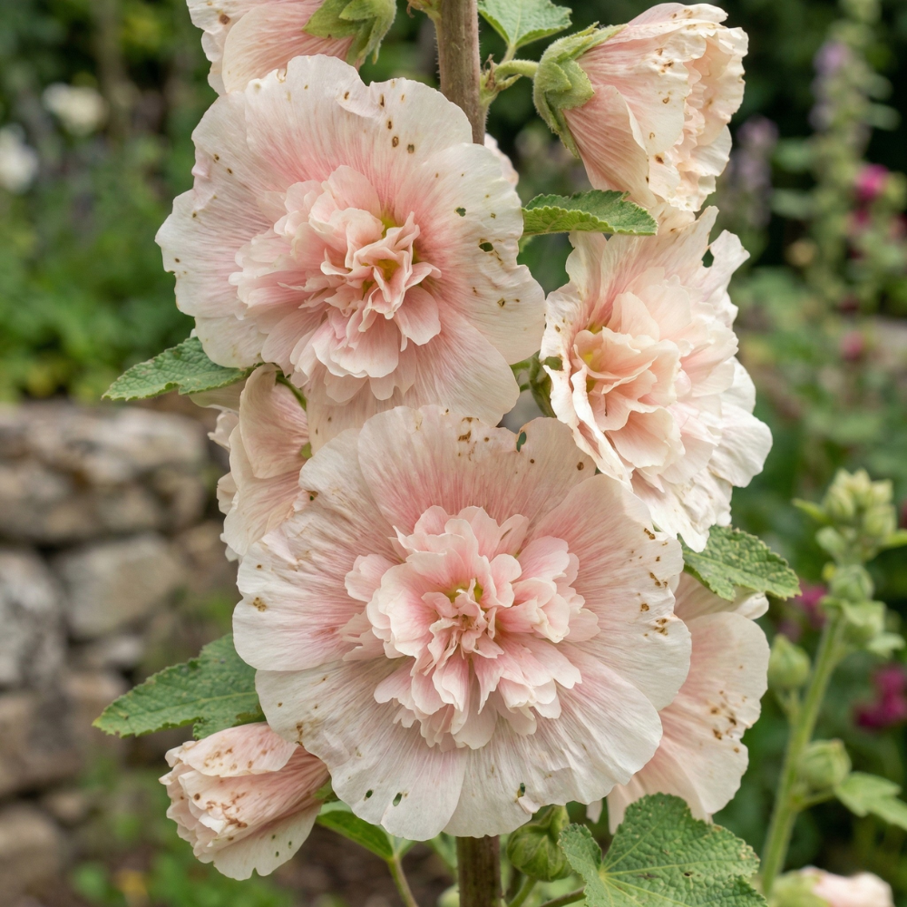 Chater’s Double Hollyhock Seeds – Alcea rosea Heirloom Tall Flower (250 Seeds)