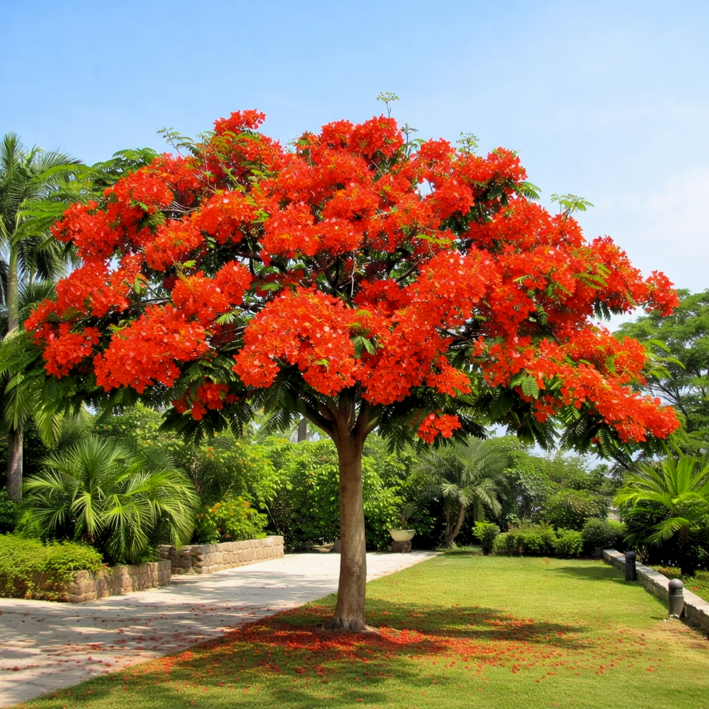 Royal Poinciana Tree Seeds (Delonix regia) – Heirloom Flowering Tree (10 Seeds)