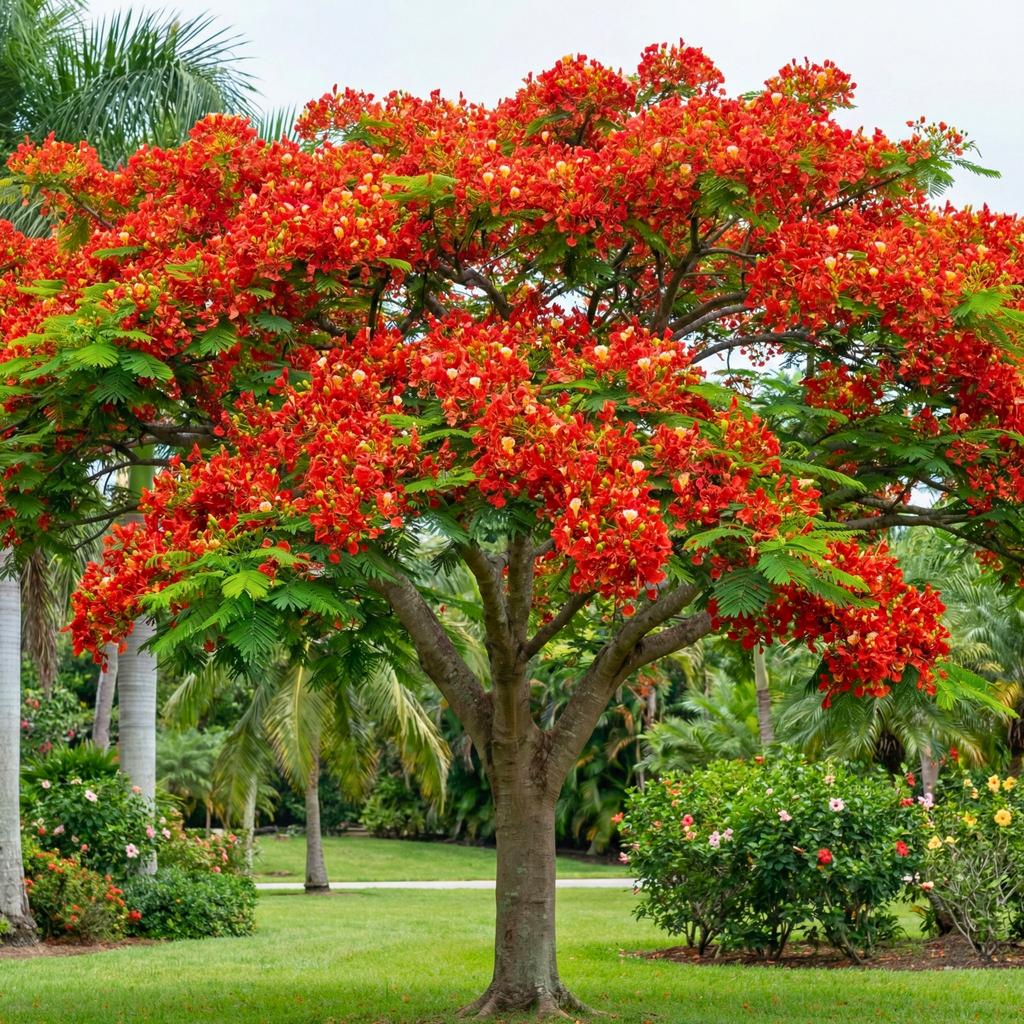 Royal Poinciana Tree Seeds (Delonix regia) – Heirloom Flowering Tree (10 Seeds)
