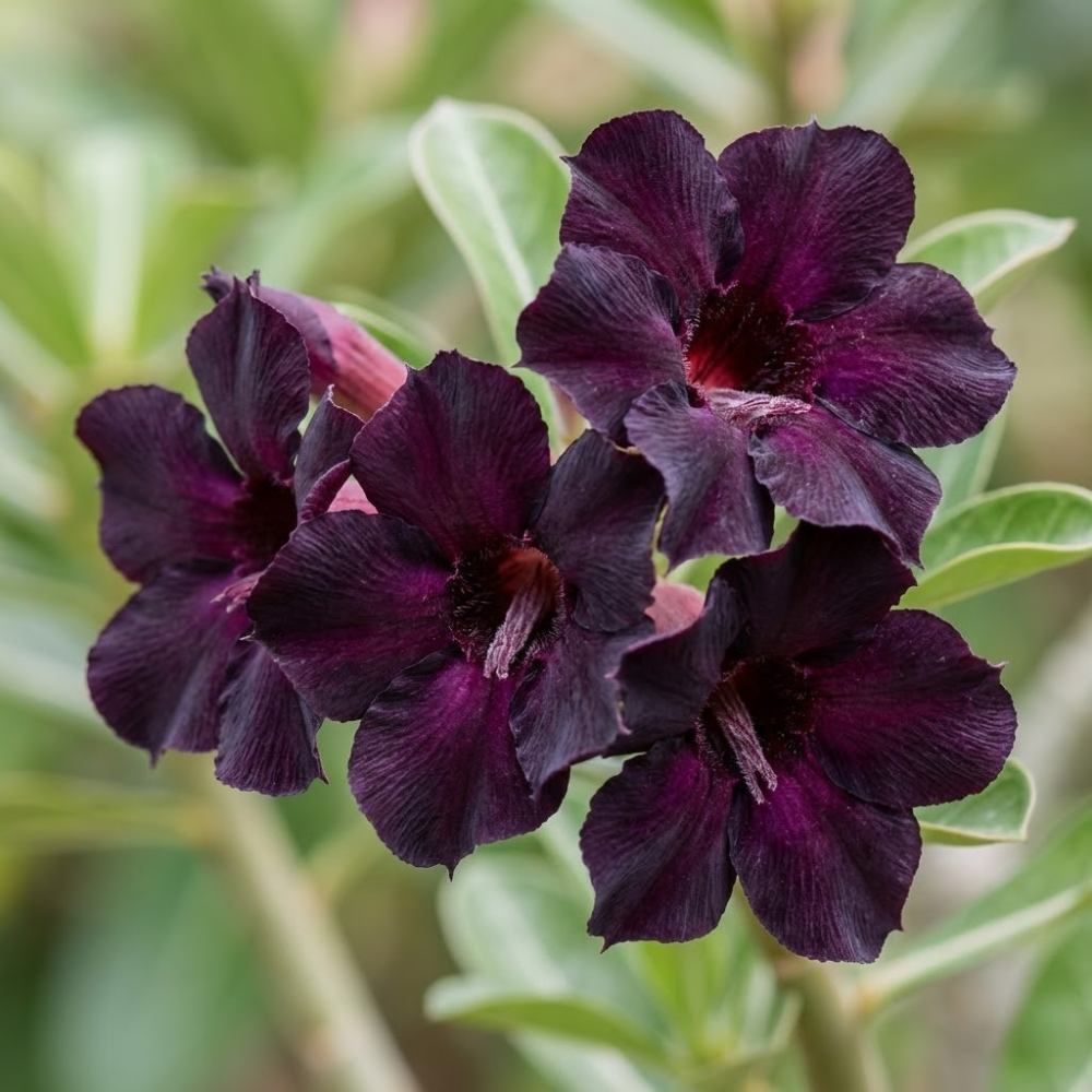 black desert rose seeds Purple Black Desert Rose Adenium Seeds – Exotic Perennial Flower (4 Se – Jocadew