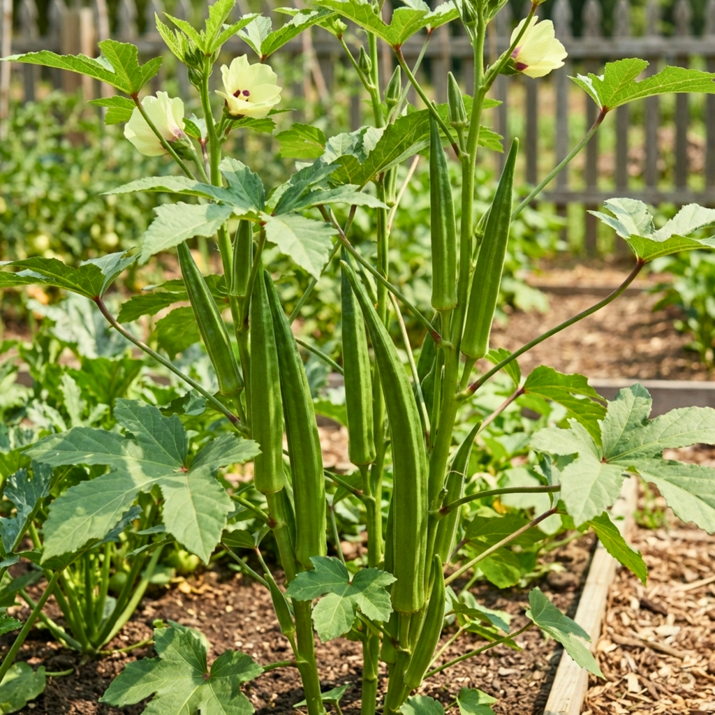 Texas Longhorn Okra Seeds – Heirloom Variety (100 Seeds)