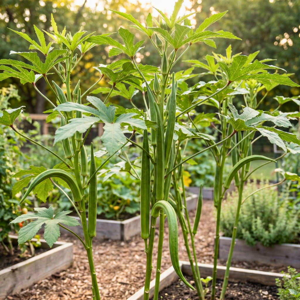 Texas Longhorn Okra Seeds – Heirloom Variety (100 Seeds)